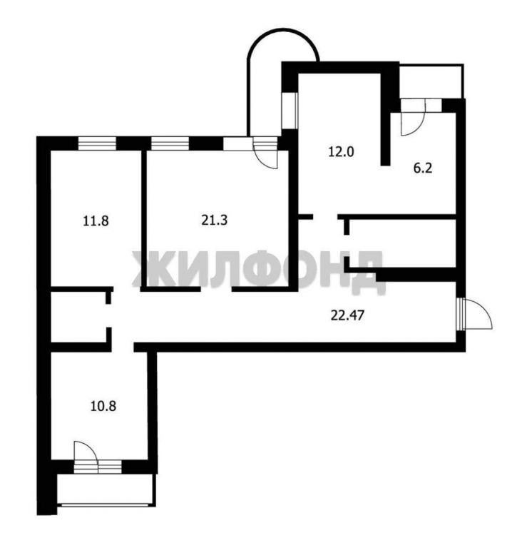 3-комн квартира Торосова улица, д.17