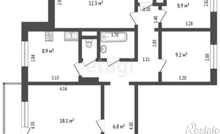 4-комн квартира Северный проезд, 7,  д. 7