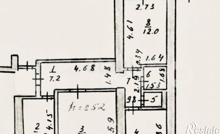 3-комн квартира улица Пушкина, 123,  д. 123