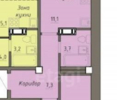 1-комн, 37кв м, этаж 7/8 улица Некрасова, 31Б