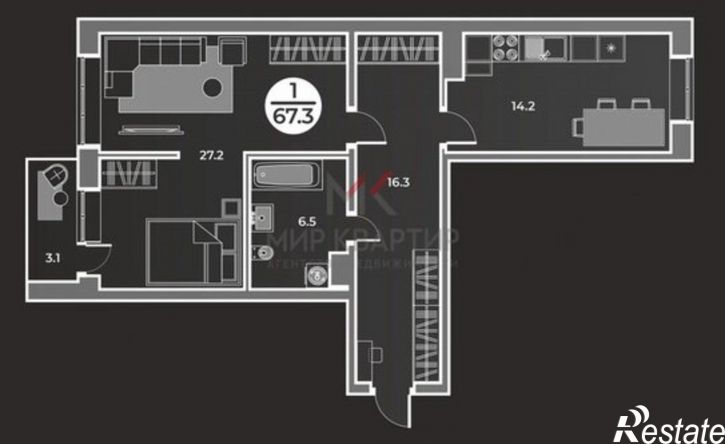 3-комн квартира ул Генерала Тихонова, 12 3,  д. 12 3,  к. 3