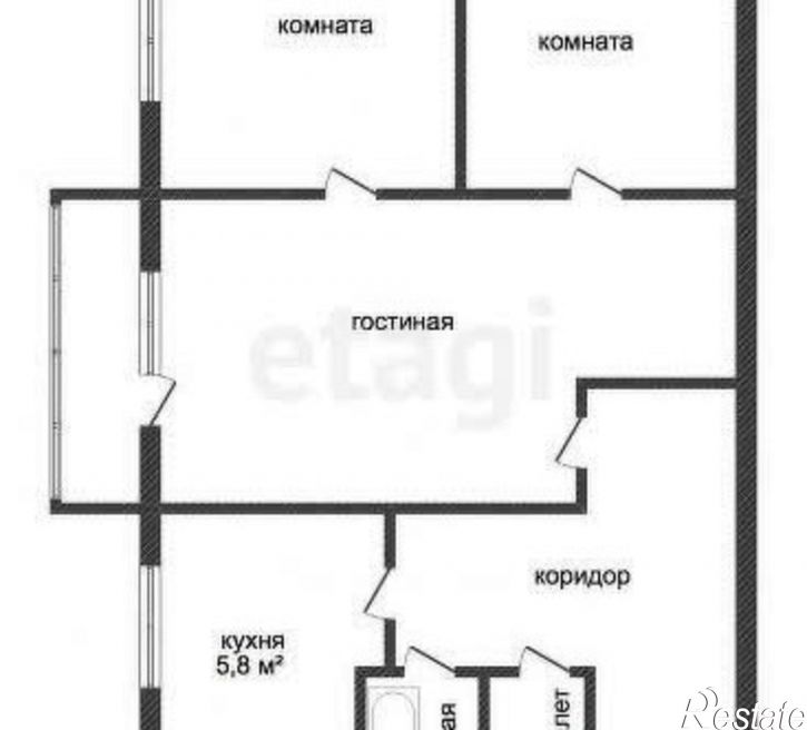 3-комн квартира ул Тараса Шевченко, 68,  д. 68