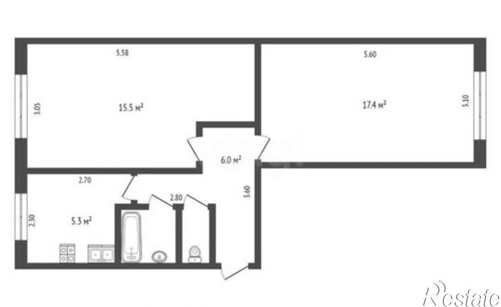 2-комн квартира Пирятинская улица, 25,  д. 25