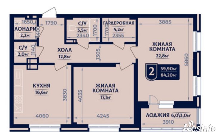 2-комн квартира в новом доме ул Советская, 20,  д. 20