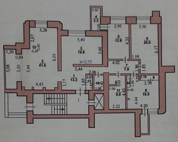 4-комн квартира Пушкина, 40