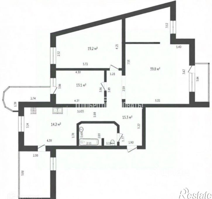 4-комн квартира улица Торосова, 17,  д. 17