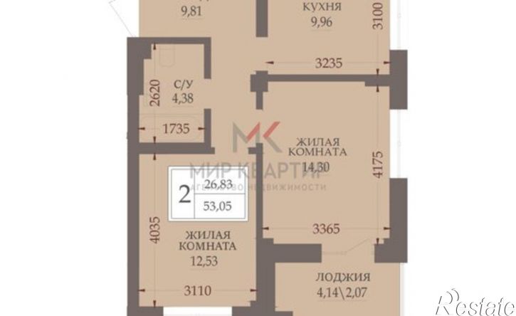 2-комн квартира в новом доме ул Кирова, 73,  д. 73