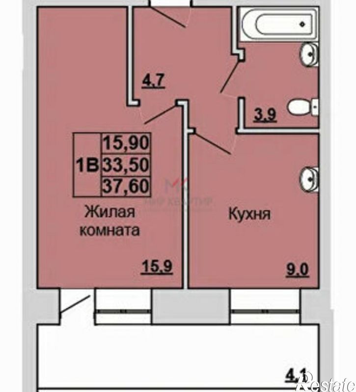 1-комн квартира в новом доме ул Гайдара, 48,  д. 48