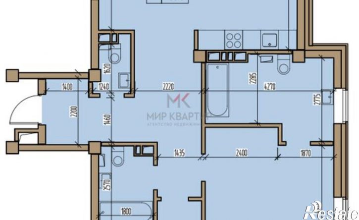3-комн квартира ул Комарова, 8а,  д. 8а