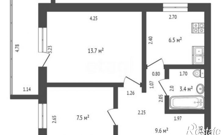 2-комн квартира ул Маршала Жукова, 74А,  д. 74А