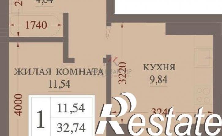 1-комн квартира в новом доме улица Чкалова, 44,  д. 44