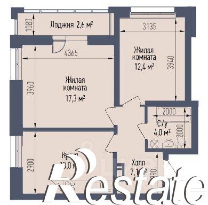 2-комн квартира в новом доме Советская улица, 33,  д. 33