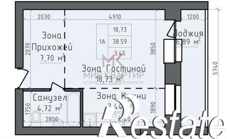 1-комн квартира улица Авиаторов, 1Д,  д. 1Д